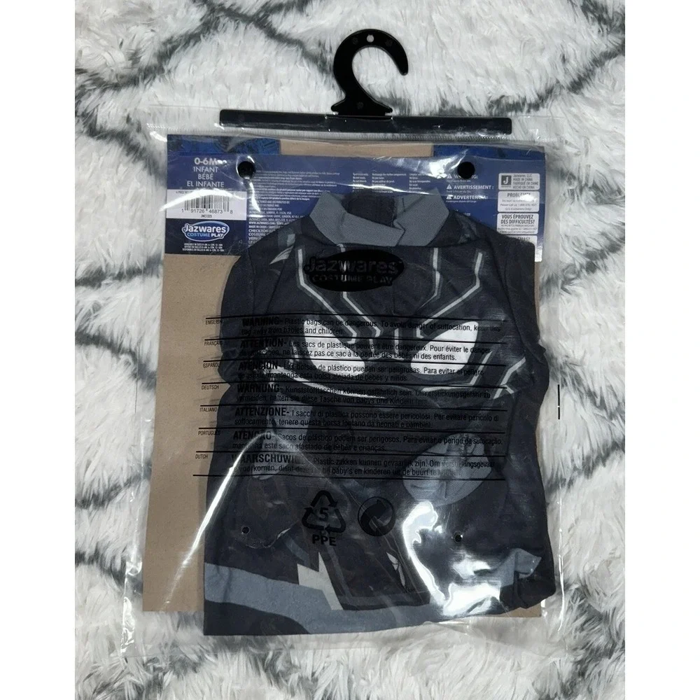 MARVEL Black Panther Avengers Jumper Cap Booties Costume Baby Infant 0-6m *NEW*